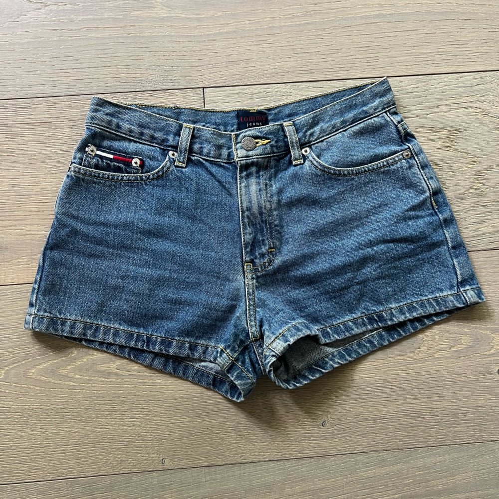 Vintage Tommy Hilfiger Jean Shorts Size 5 Hipster Short